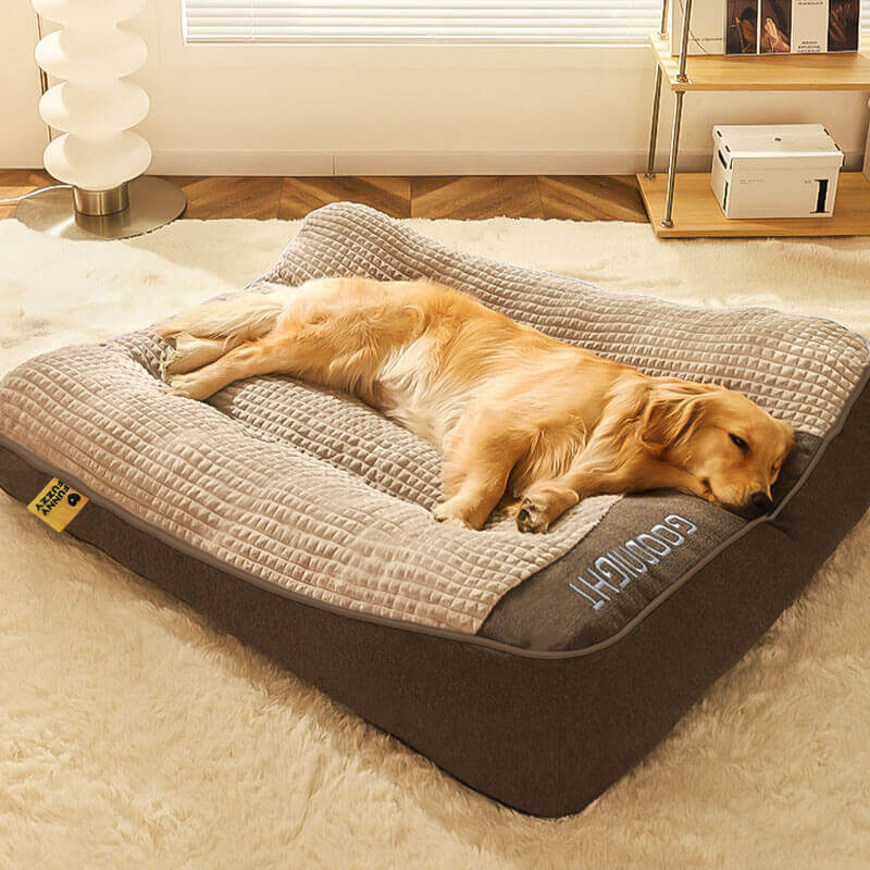 Letto con cuscino per cani personalizzato con protezione della colonna vertebrale, grande e spesso, resistente ai graffi