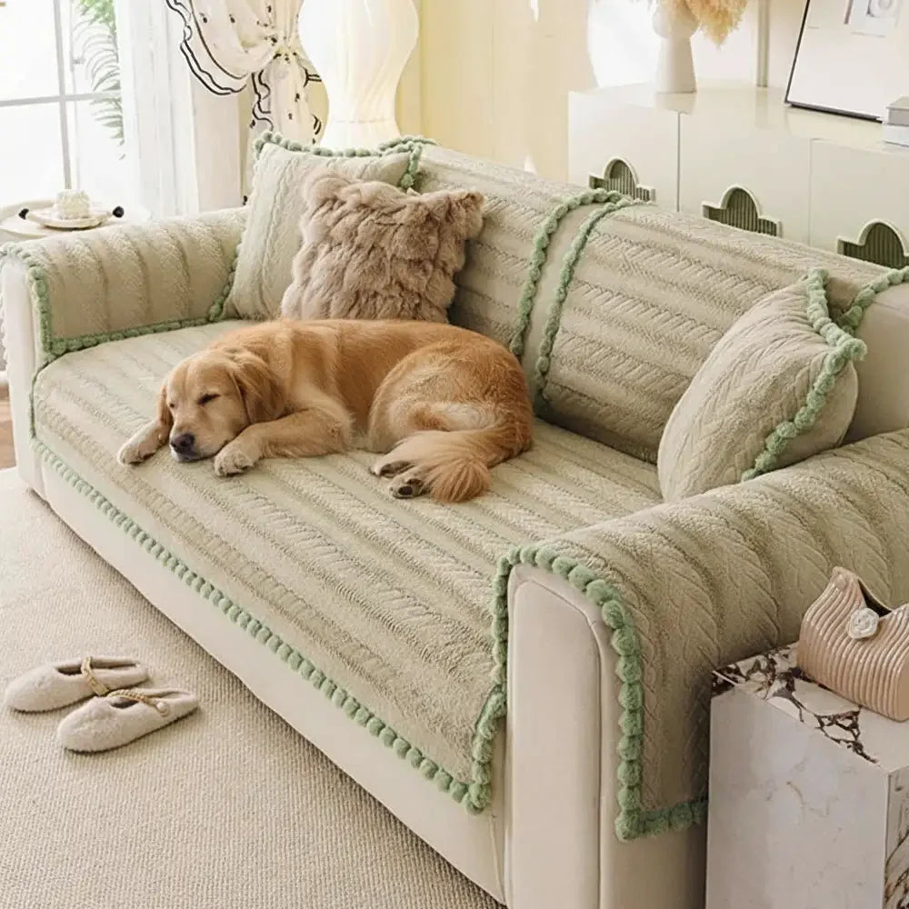 Copertura per divano in peluche invernale Lazy Chic, morbida e delicata sulla pelle