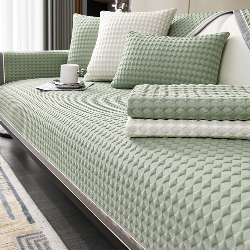 Copertura per divano in seta gelata di lusso, solid color, resistente ai graffi e rinfrescante