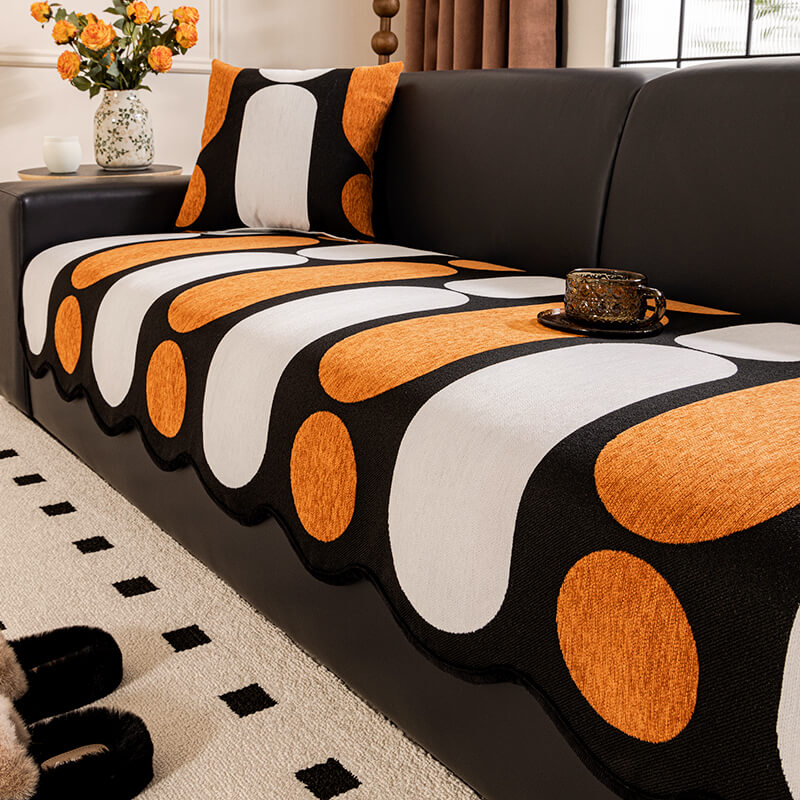 Copertura per divano moderna in chenille a forma irregolare resistente ai graffi