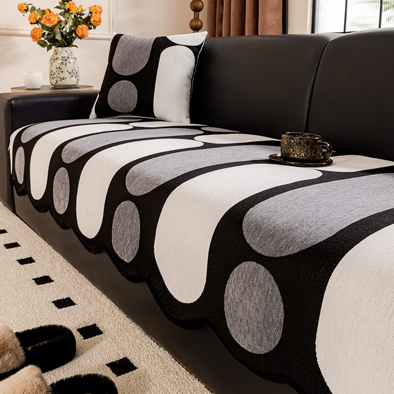 Copertura per divano moderna in chenille a forma irregolare resistente ai graffi