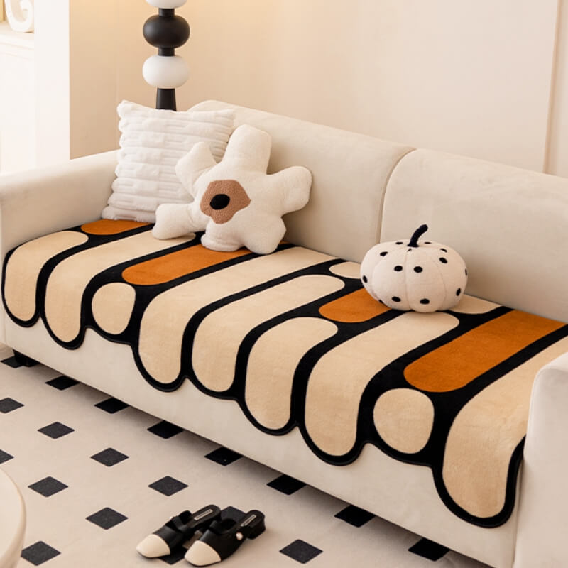 Copertura per divano moderna in chenille a forma irregolare resistente ai graffi