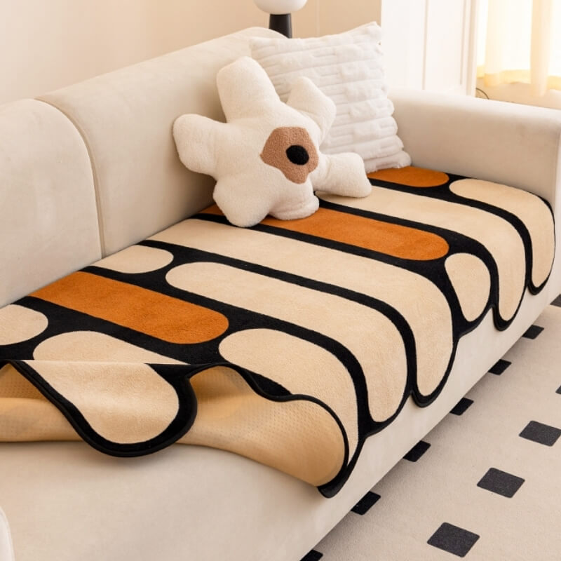 Copertura per divano moderna in chenille a forma irregolare resistente ai graffi