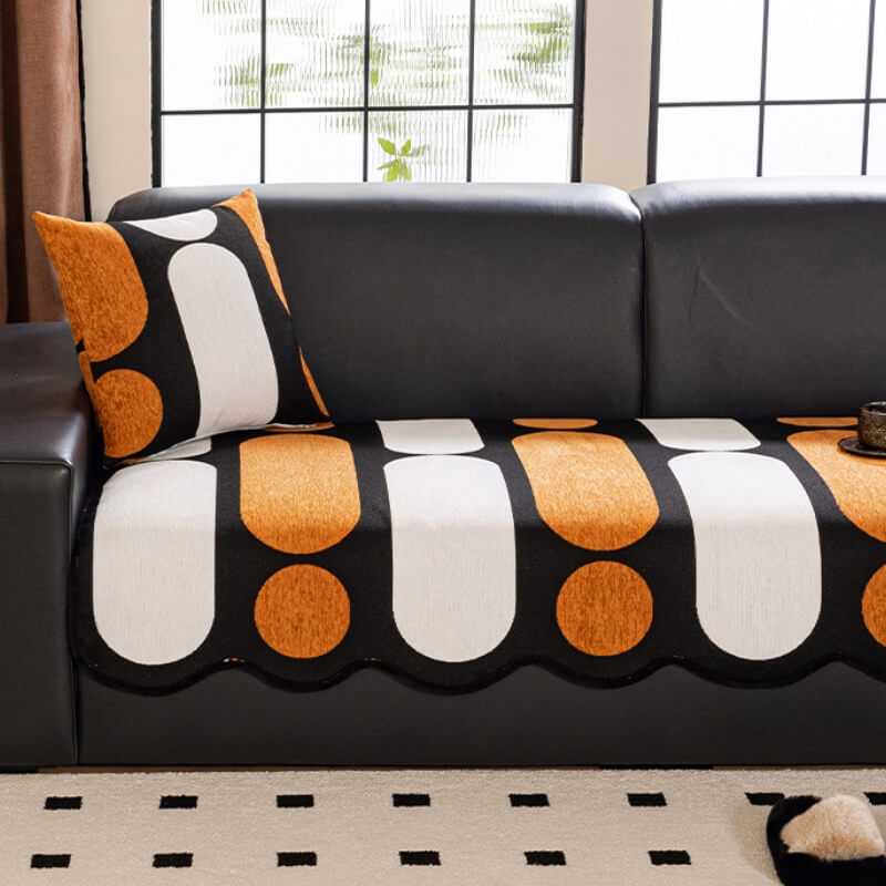 Copertura per divano moderna in chenille a forma irregolare resistente ai graffi