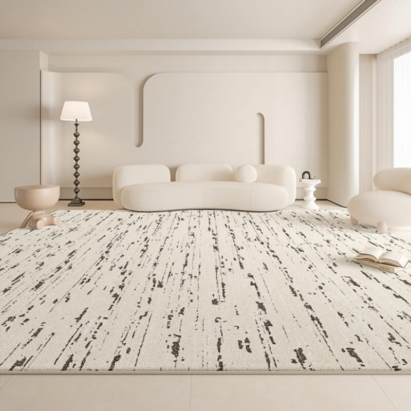 Tappeto moderno in peluche finto cashmere per decorare il soggiorno.