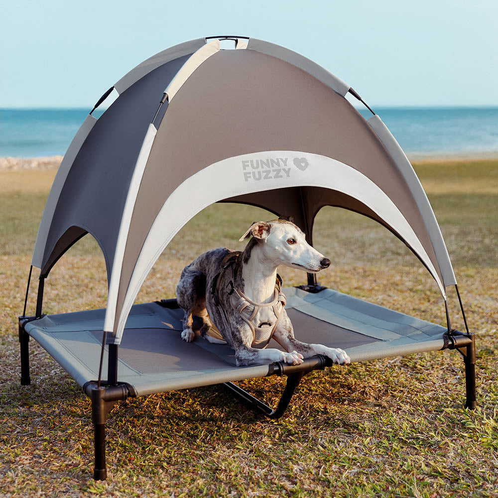 Multi-Functional Breathable Cooling Elevated Dog Bed with Canopy - PawAir