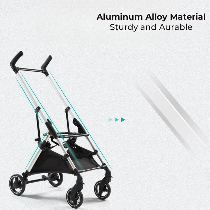 Carrello per animali domestici 2-in-1 in lega di alluminio multifunzionale - Ultra-leggero e smontabile per cuccioli