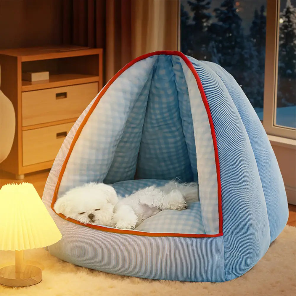Letto per cani semi-chiuso multifunctional riscaldante per animali domestici