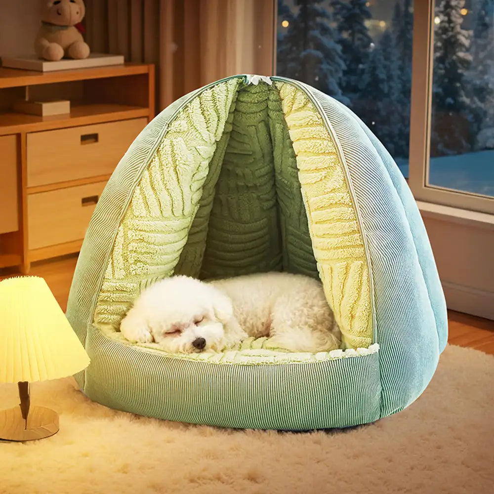 Letto per cani semi-chiuso multifunctional riscaldante per animali domestici