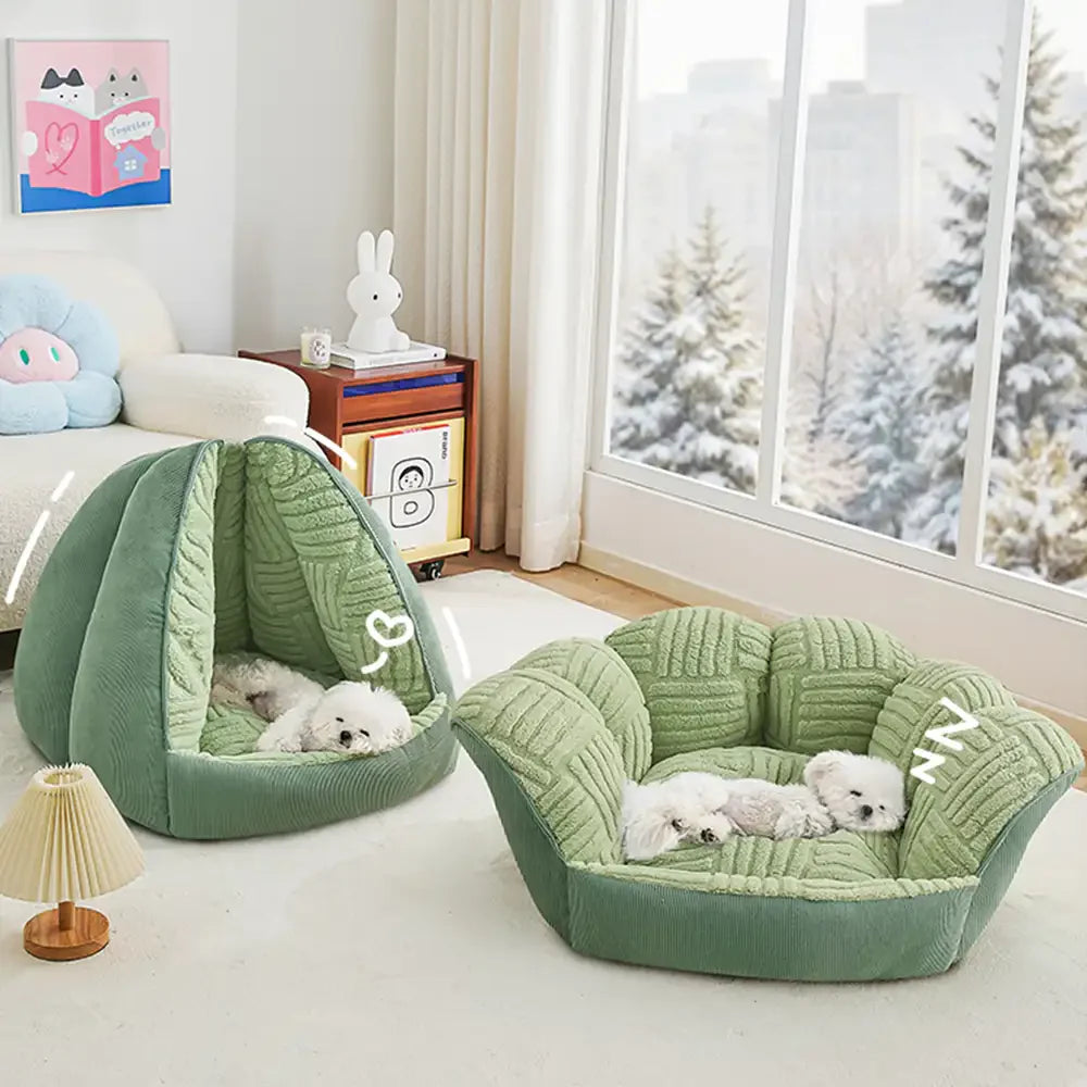 Letto per cani semi-chiuso multifunctional riscaldante per animali domestici