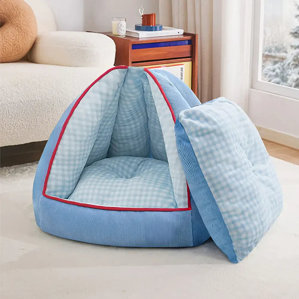 Letto per cani semi-chiuso multifunctional riscaldante per animali domestici
