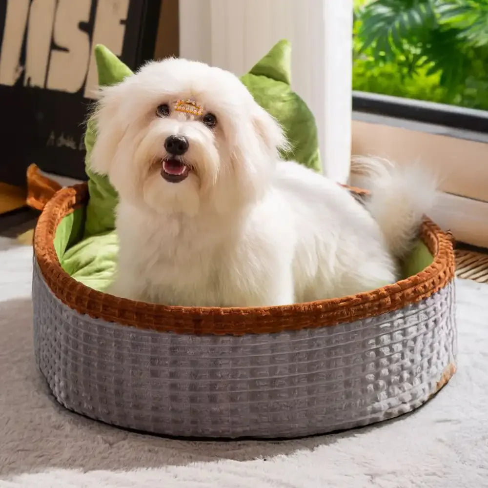 Cuscino per letto per cani con supporto per il collo, struttura morbida, elevata, per un sonno profondo.