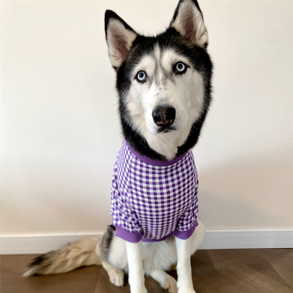 Pet Clothes Fashion Plaid Series Dog Short Sleeve T-Shirt