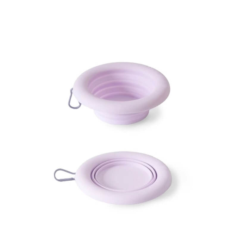 Ciotola pieghevole per animali domestici in silicone portatile