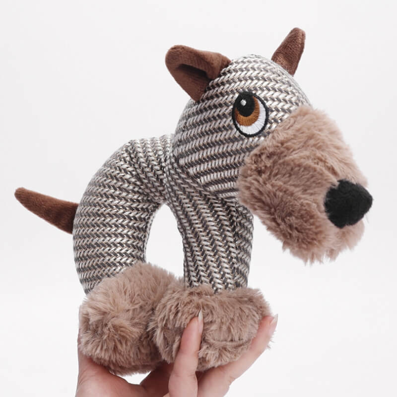 Giocattolo in peluche squeaky per cani