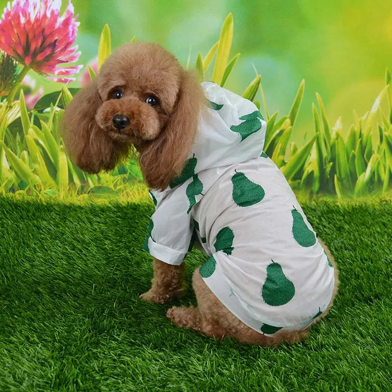 Camicia con cappuccio per cani con protezione solare per animali domestici