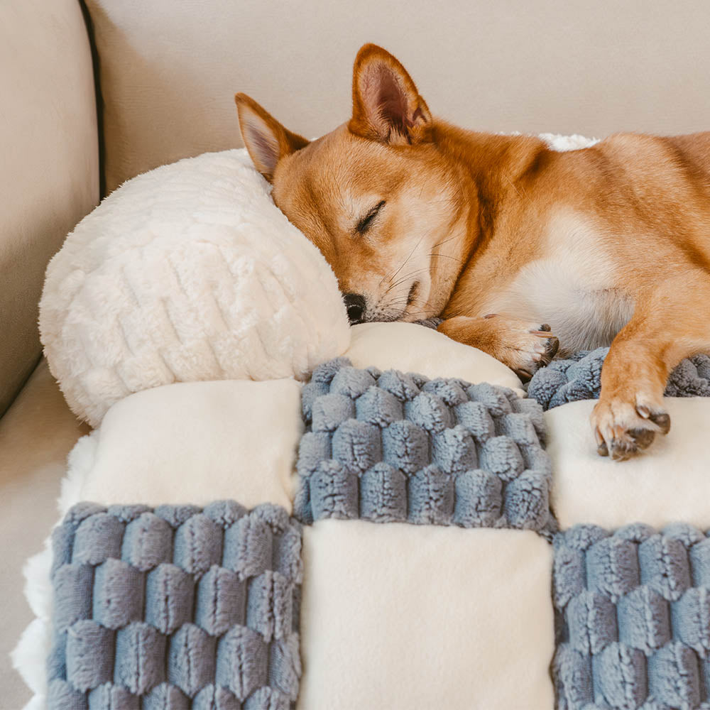 Tapis pour chien protecteur de canapé confortable à carreaux - SnugPad