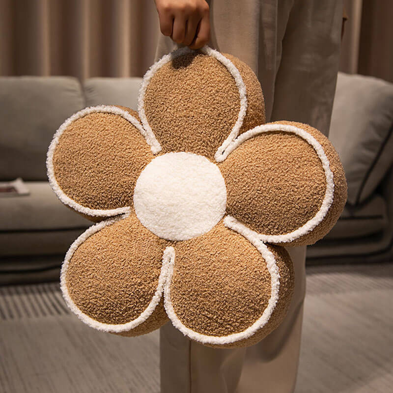 Cuscino decorativo a forma di fiore in peluche
