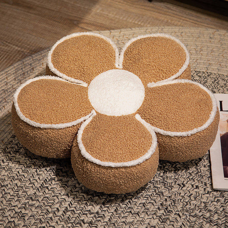 Cuscino decorativo a forma di fiore in peluche