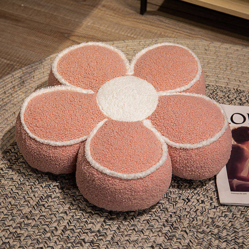 Cuscino decorativo a forma di fiore in peluche