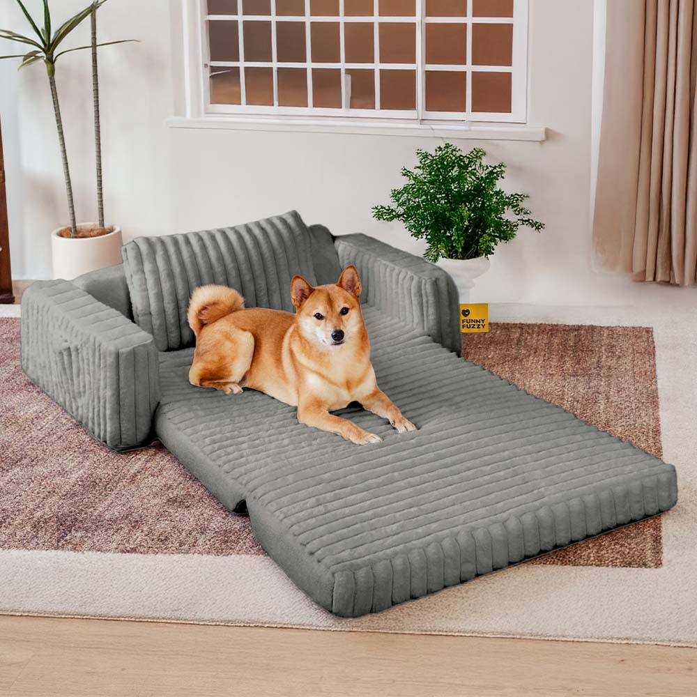 Letto ortopedico per umani e cani grande e soffice in peluche