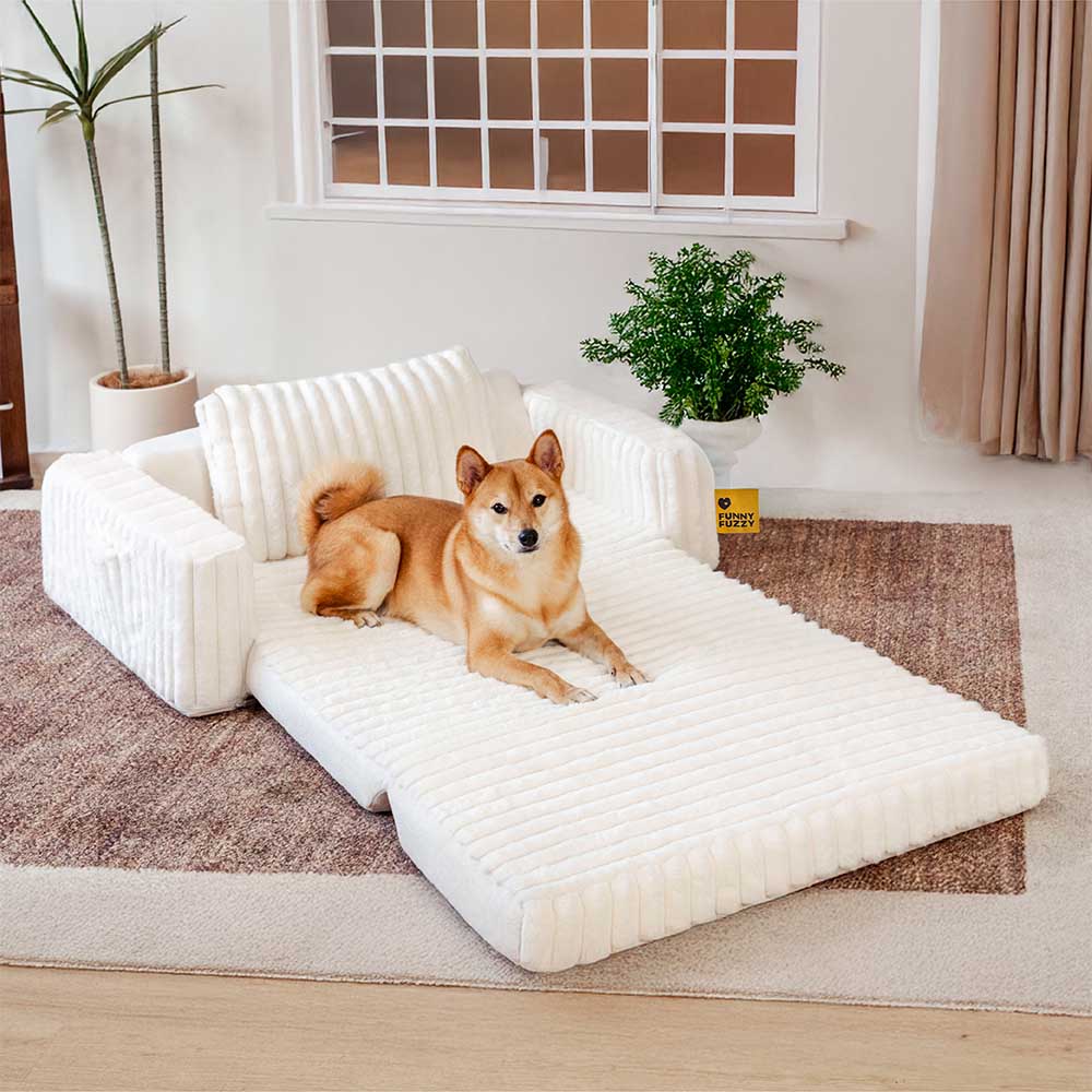 Letto ortopedico per umani e cani grande e soffice in peluche
