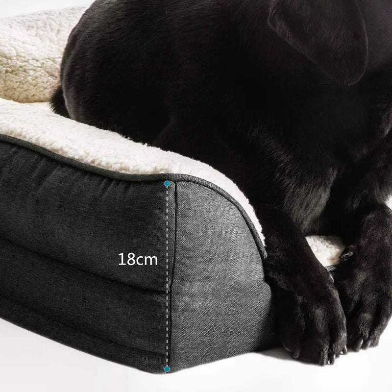 Plüsch-Haustier-Schlafsofa, orthopädisches Hundebett aus Memory-Schaum