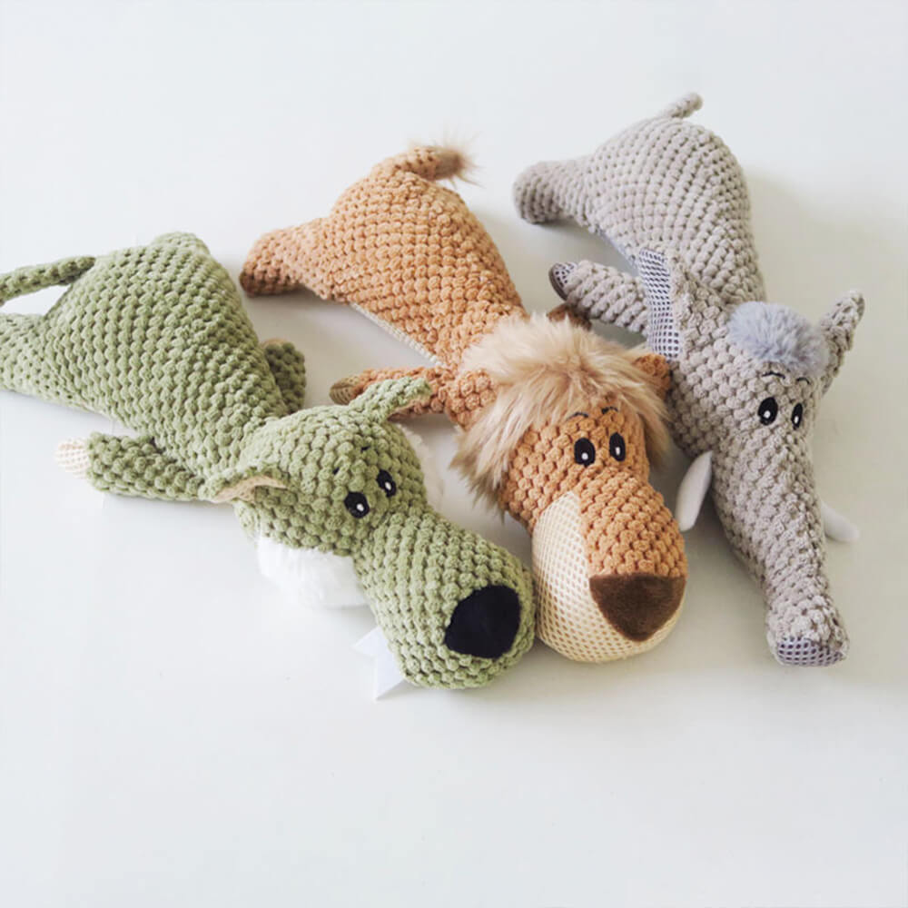 Giocattolo per cani da masticare interattivo peluche e sonoro per dentizione
