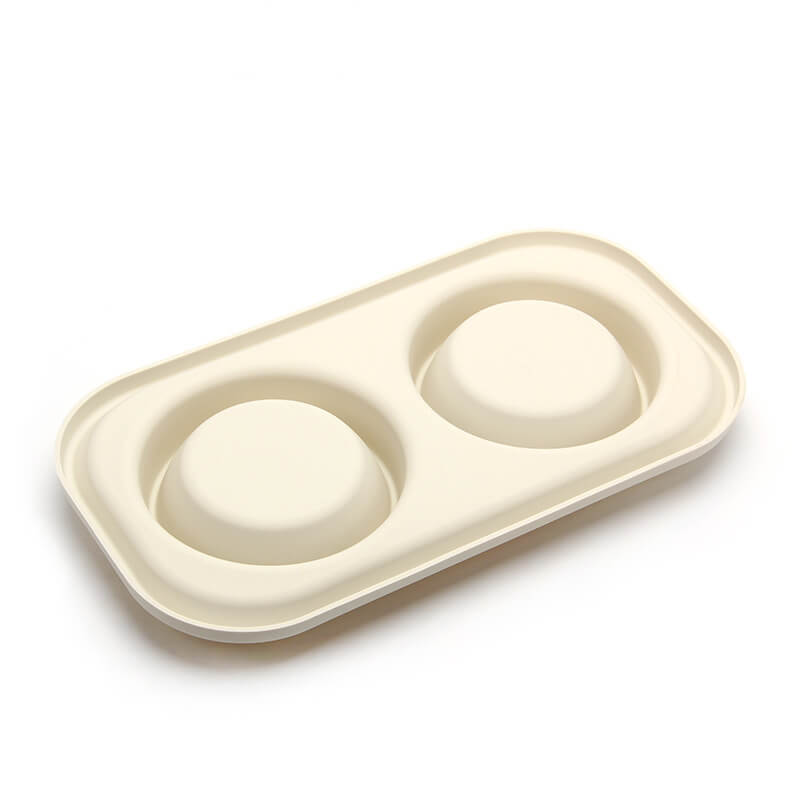 Ciotola per animali domestici in silicone a doppio recipiente per alimentazione lenta