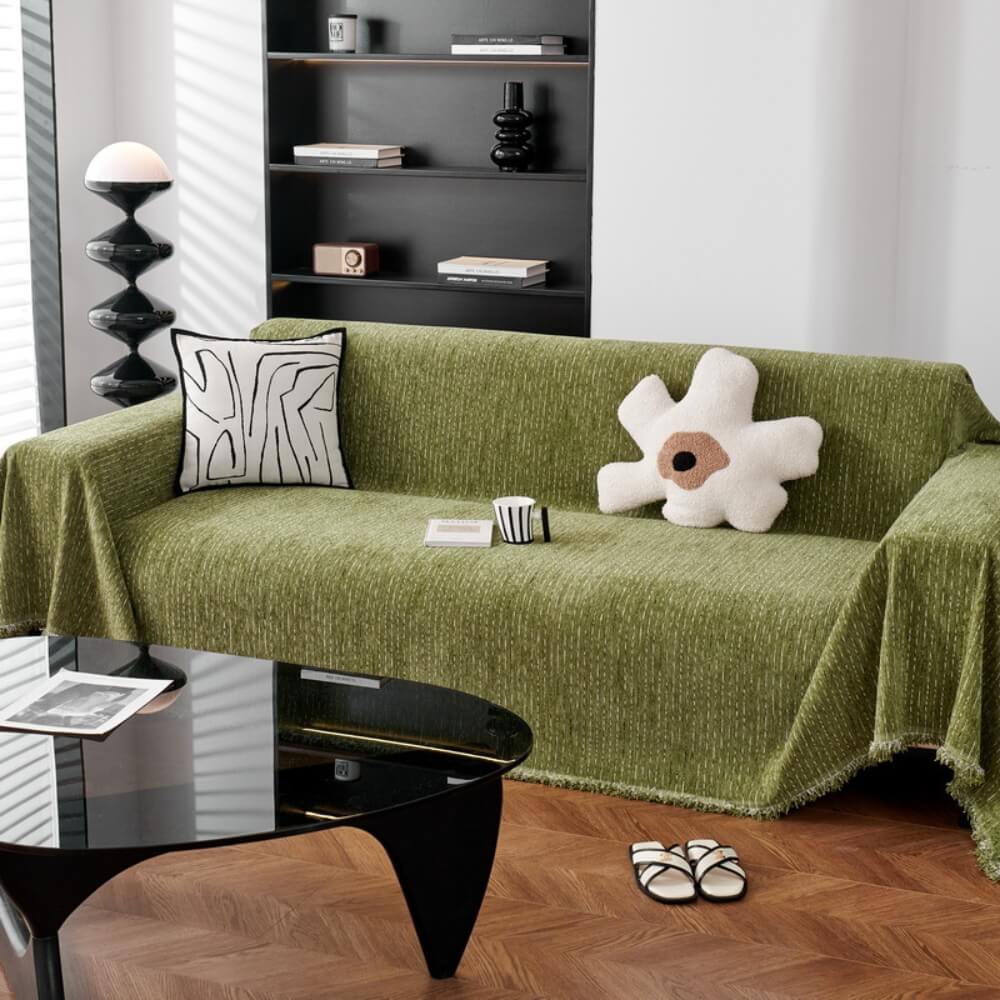 Copertura per divano Soft Line Chenille per tutte le stagioni, resistente e protettiva