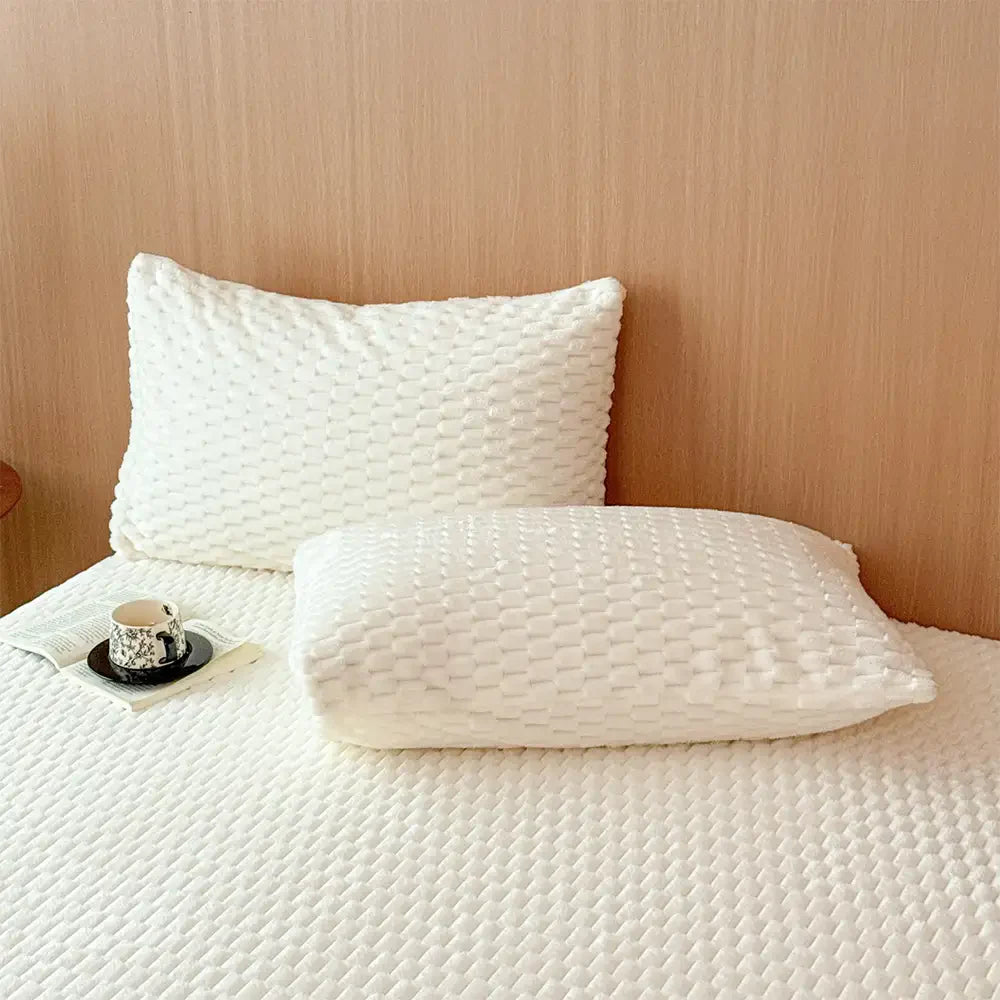 Set di Federe per Materasso Protettivo in Pile Morbido e Amico della Pelle