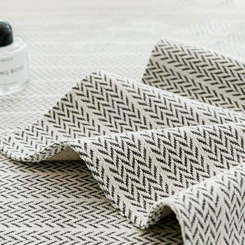 Copertura per divano in chenille antigraffio a zigzag di colore uniforme