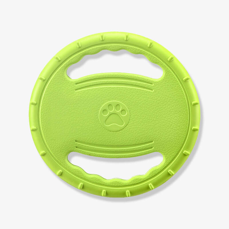 Gioco interattivo per cani a forma di disco volante in gomma per volante