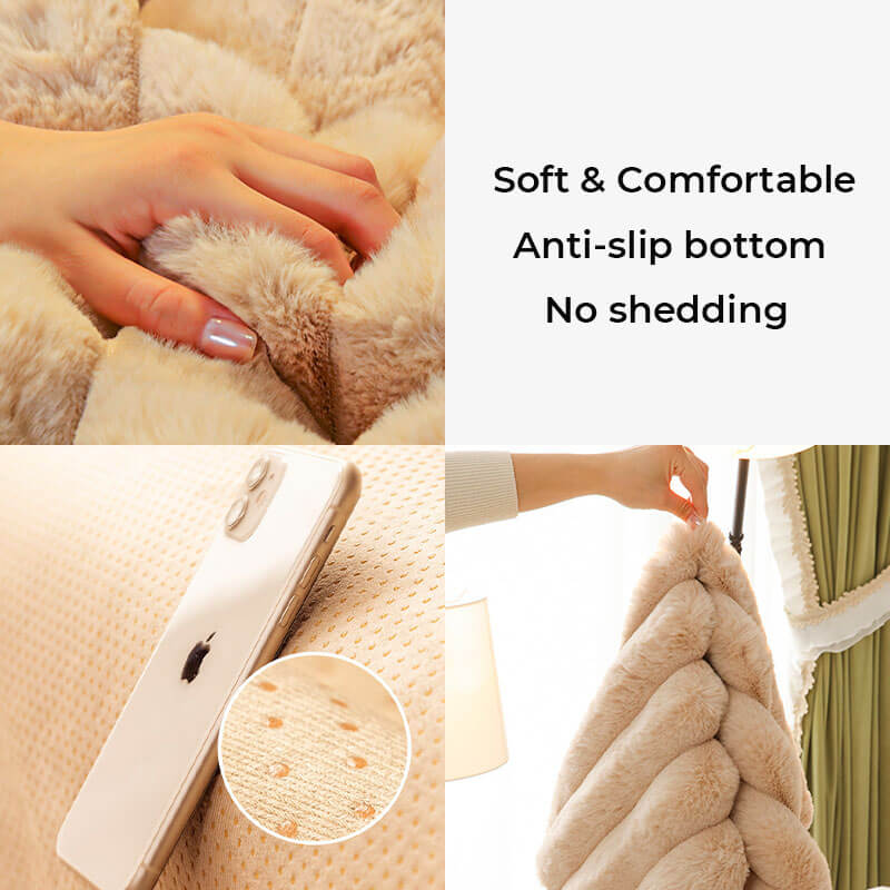 Copertura per divano in peluche striata spessa antiscivolo