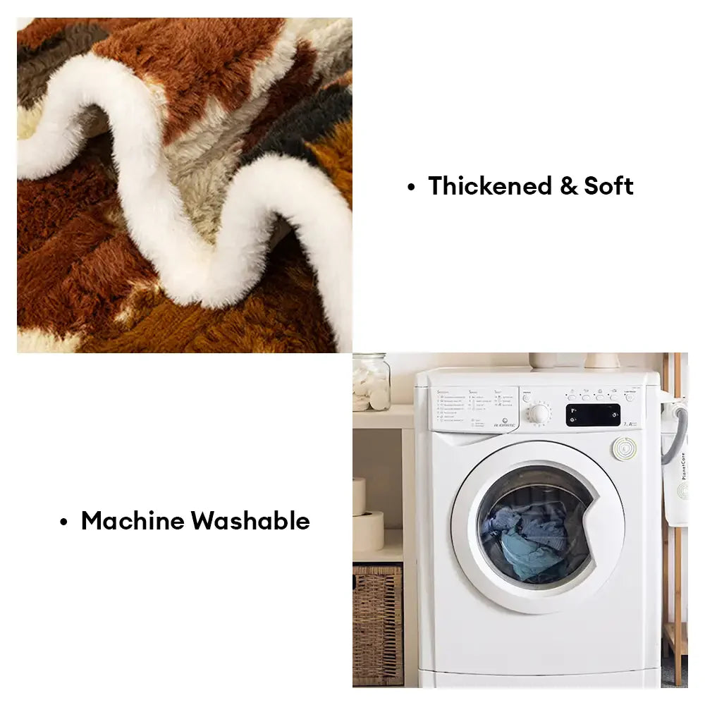 Copertura divano in pelliccia artificiale di coniglio, morbida e antiscivolo