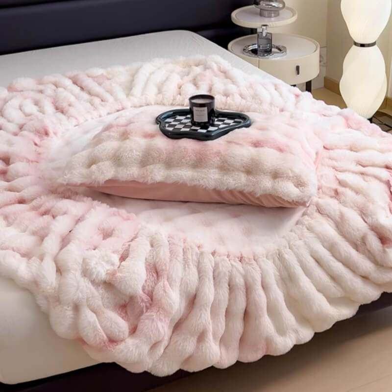 Protezione del materasso in morbido peluche di finto coniglio - Lenzuolo fitted