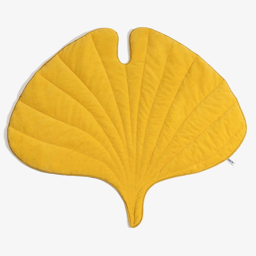 Tapis pour chien lavable en forme de feuille en peluche - Le collecteur de feuilles