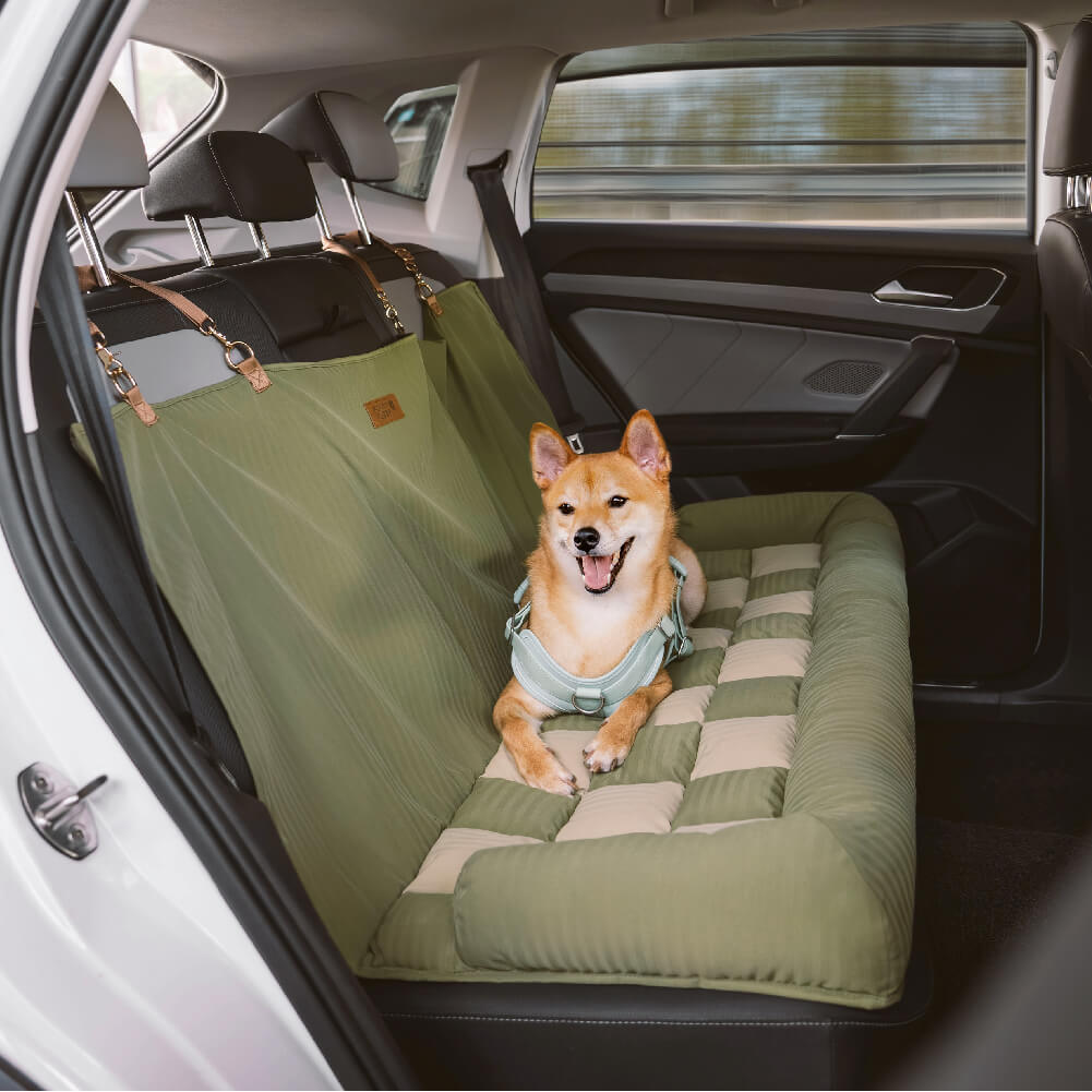 Cuscino di Sicurezza per Viaggiare Sedia Auto per Cani di Grandi Dimensioni - Lounge a Scacchiera