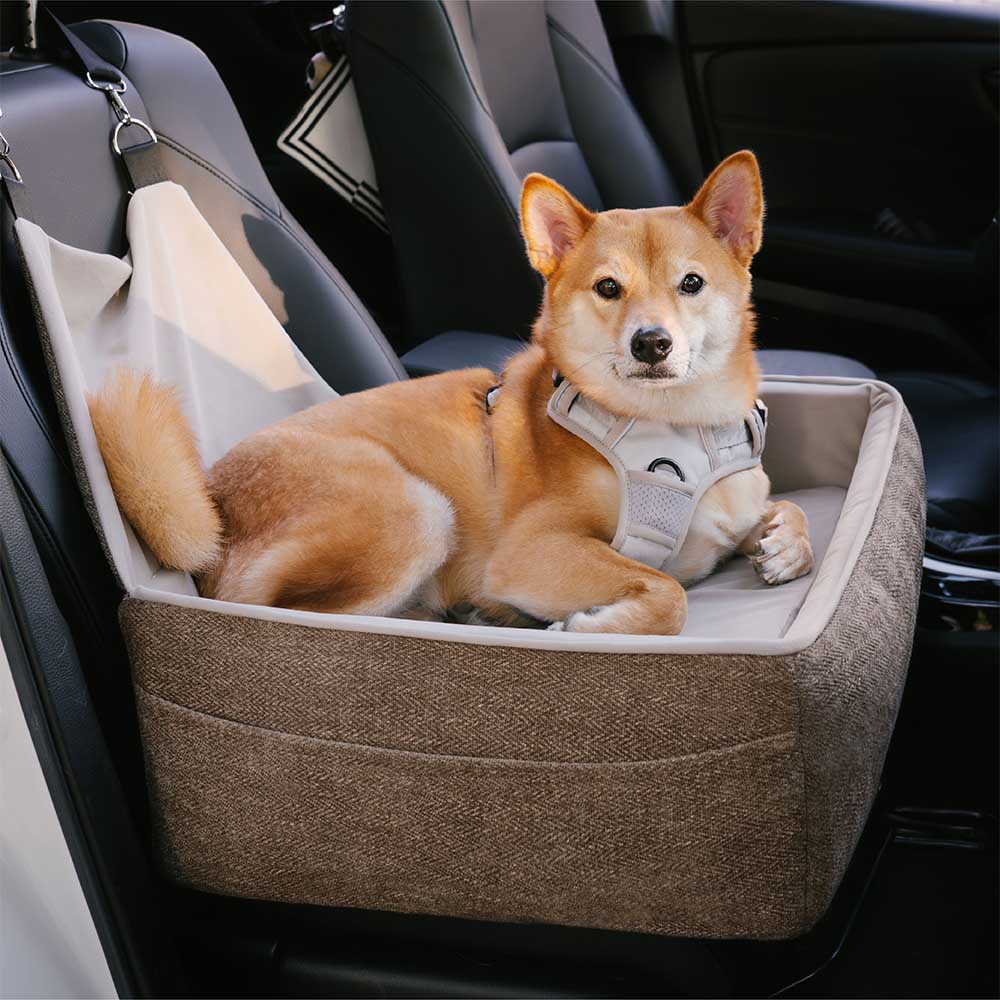 Seggiolino per auto per cani elevato e rinforzato per la sicurezza durante i viaggi