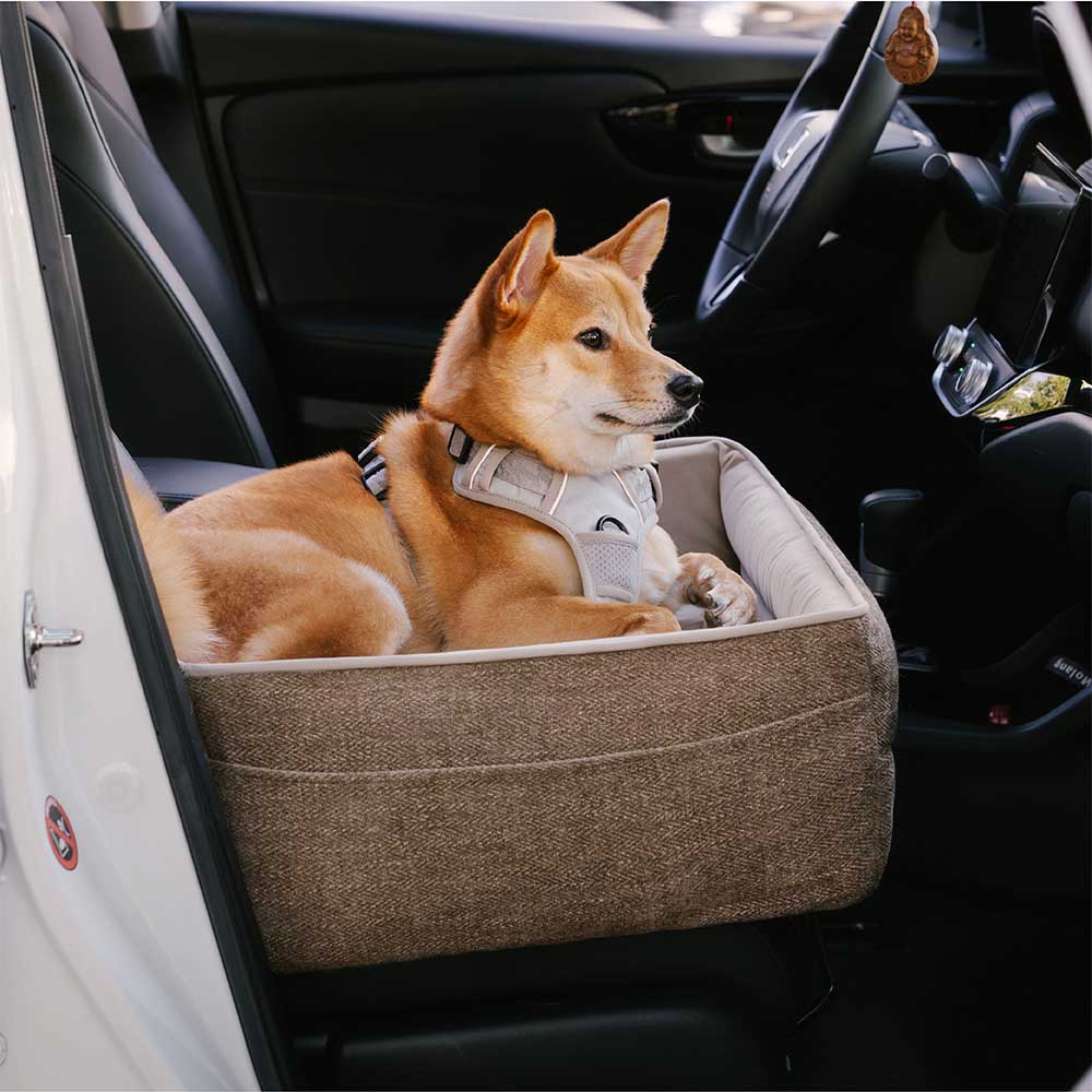 Seggiolino per auto per cani elevato e rinforzato per la sicurezza durante i viaggi