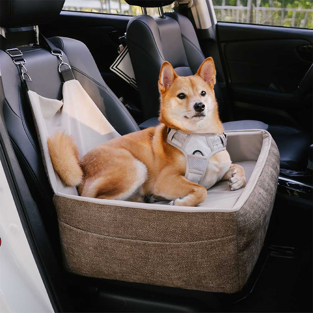 Seggiolino per auto per cani elevato e rinforzato per la sicurezza durante i viaggi