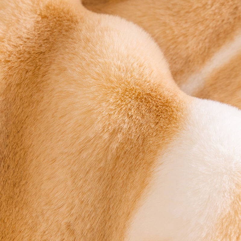 Copridivano in peluche a strisce colorate gradienti, bello e di tendenza