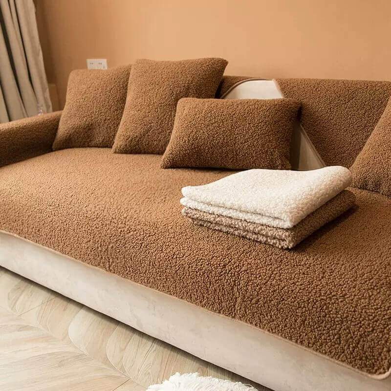 Copertura per divano ultrasoft in pile caldo antiscivolo