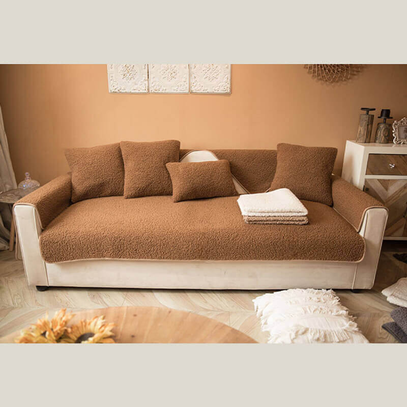 Copertura per divano ultrasoft in pile caldo antiscivolo