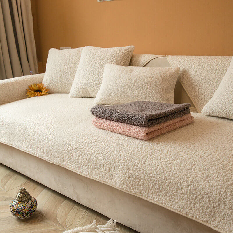 Copertura per divano ultrasoft in pile caldo antiscivolo