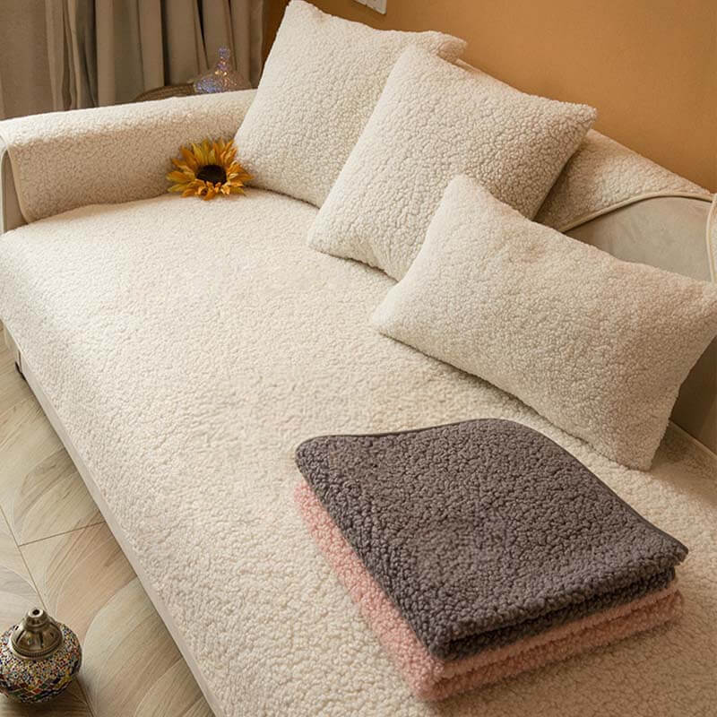 Copertura per divano ultrasoft in pile caldo antiscivolo