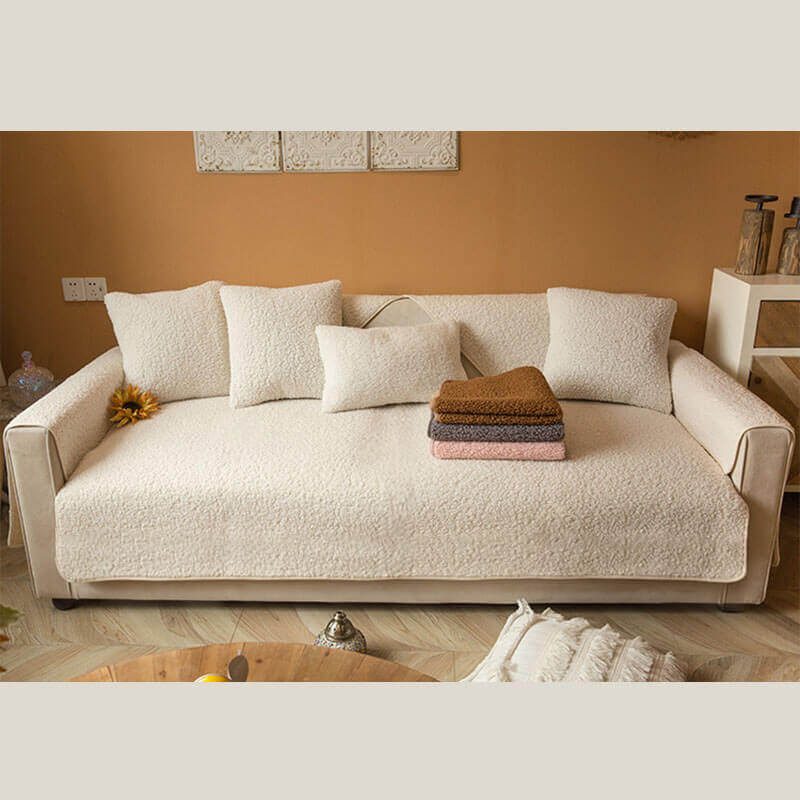 Copertura per divano ultrasoft in pile caldo antiscivolo