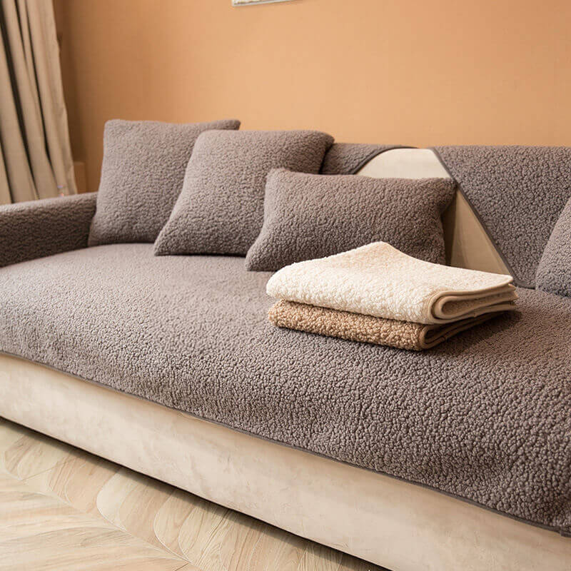 Copertura per divano ultrasoft in pile caldo antiscivolo
