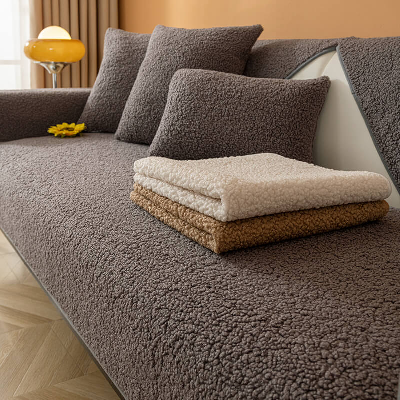 Copertura per divano ultrasoft in pile caldo antiscivolo