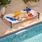 Lit pour chien surélevé en aluminium de style imprimé d'été vibrant - Summer Paradise